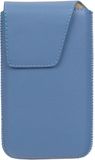 Best Cases Samsung Galaxy S2/S2 Plus i9100 - Leder look insteekhoes/pouch Model 1 - Blauw