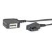 Goobay 50243 TAE-F verlengstuk 4-polig, TAE-F-stekker voor TAE-F-aansluiting, 6 m ronde kabel, zwart