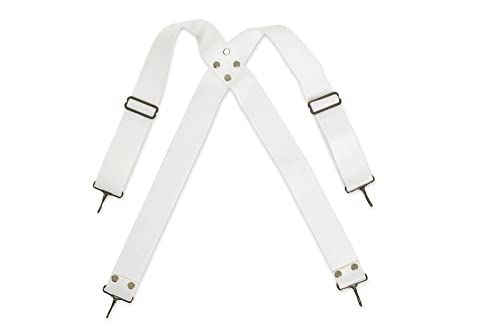 GEWA Marching Drum, marching drum accessoires, draagriem voor basdrum, nylon wit, 3 cm breed, verstelbaar met karabijnhaak
