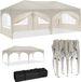 Markenlos Holland Connections Partytent - Paviljoen - Opvouwbare Luifel - Tuin tent - Waterdicht - Uv Bescherming - met Draagtas - Prieel - Zijpanelen - 6x3m - Wit