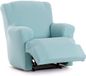 ECOMMERC3 Bi-elastische fauteuilhoes met voetdelen, uit één stuk, hoes voor banken en voeten, kleur: zeewater, pasvorm met steunschuim