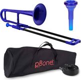 pBone 700639 Mini Plastic Trombone Blue