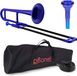 pBone 700639 Mini Plastic Trombone Blue