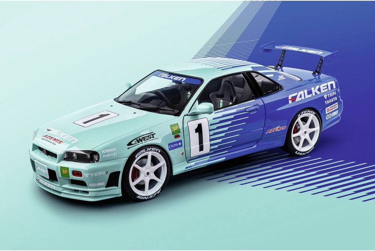 Solido Skyline GT-R (R34) Falken #1 JGTC 2001 - 1:18 - Solido