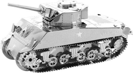 Metal Earth Sherman Tank Model Kit - Metal - Level 4 - 2021 Release