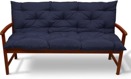 Beautissu Tuinbankkussen Flair BR 100x48cm donker blauw