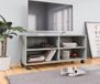 Maison Exclusive - Meuble TV à roulettes Gris béton 90x35x35 cm Matériau dérivé du bois