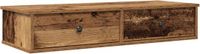 vidaXL Wandschap met lades - 100x37,5x19 cm - Bewerkt hout - Oud houtkleurig
