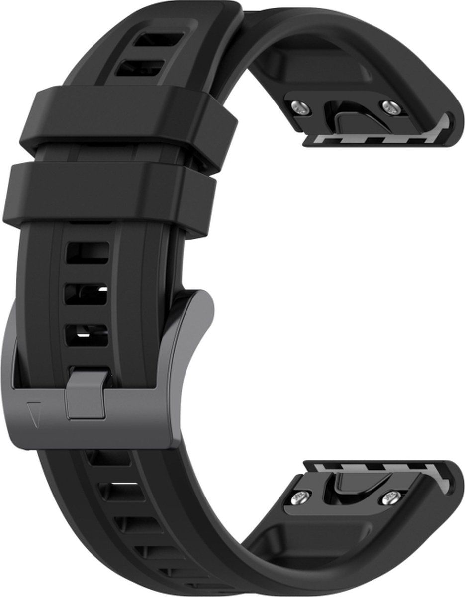 Intercella Siliconen bandje - zwart - geschikt voor Garmin Fenix 5S/5S Plus/6S/6S Pro/7S