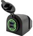 ProRide USB-A-autolader - 2 poorten - QC3.0 - 18W - Met schakelaar - Opbouw - 12V - Groen