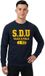 Superdry Ath Felt Applique Relaxed Crew Sweatshirt Bleu 3XL Homme