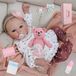Reborn-pop, 45 cm, modèle fille, vinyle, fait main, lavable