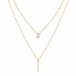 LGT JWLS Dames ketting Goud Multilayer met zirkonia