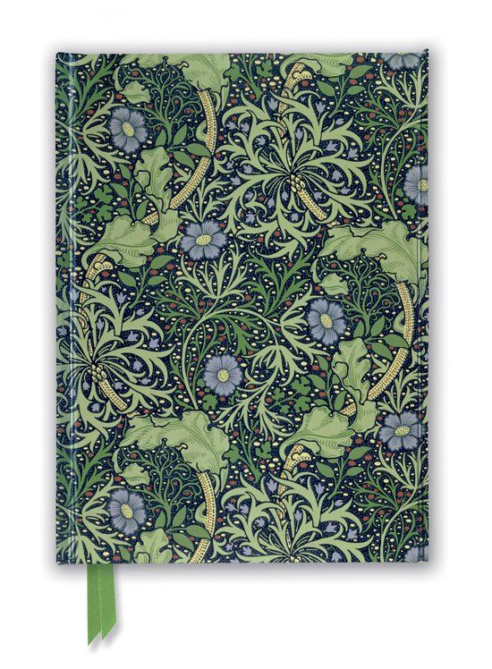 William Morris Seaweed Wallpaper Design Foiled Journal