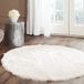 Safavieh FSS235A tapijt van kunstschapenvacht, ivoorkleurig modern 4' Round ivoorkleurig