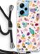Case Company® - Xiaomi Redmi Note 12 Pro+ Case with Cord - Terrazzo Memphis - Black Cord - Back Cover - TPU