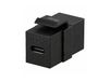 Equip 769404 Module Keystone USB-C Femelle vers USB-C Femelle Noir