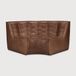 Ethnicraft Modulaire Bank N701 90° Ronde Hoek, Cuir - Chestnut