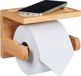 Merkloos Relaxdays Toiletrolhouder met plankje