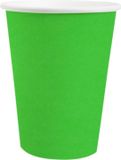 Santex feest/verjaardag bekertjes - 10x stuks - karton - felgroen - 270 ml