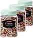 Plasticforte Keuken Voorraadpot - Groen - Kunststof - 1200 ml - 3 Stuks
