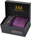 Massi Morino Stropdas-set met zakdoek - Lila - Polyester - One Size