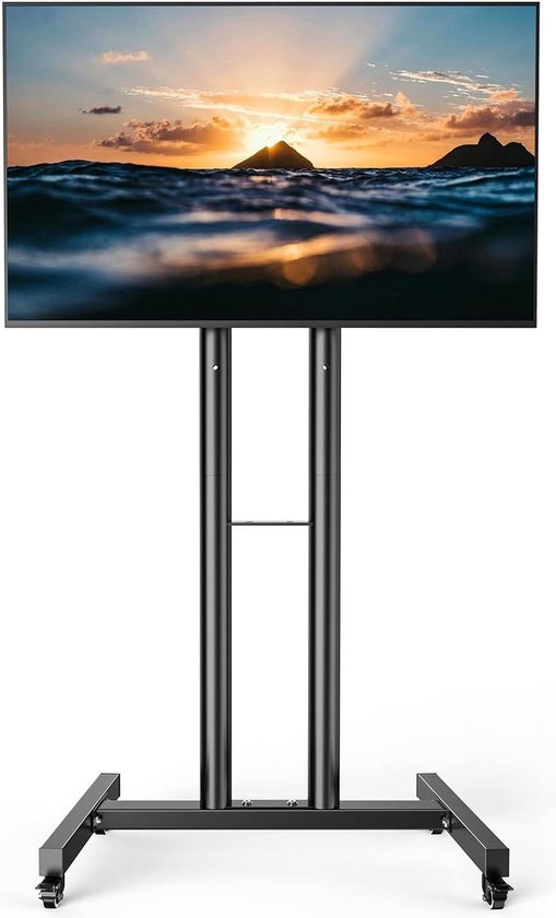 Hoogte verstelbare mobiele TV-standaard op wielen voor 23-60 inch televisie - PLasma/LCD/LED TV wagen - tot 35 kg - VESA 400 x 400 mm tv standaard verrijdbaar