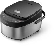 Philips 3000 Series Rice Cooker - 0.85L - 8 Programs - Black/Silver
