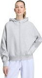 Adidas Sportswear Soft Lux Ritshoodie - Dames - Grijs