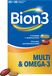 Bion3 Multi & Omega-3 comprimés et capsules avec cultures bactériennes pour le soutien du cœur, du cerveau et de la vision, 30 portions journalières