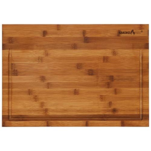 smokemax Giga bamboe serveerplank snijplank hakplank - groot 60cm x 40cm x 5cm