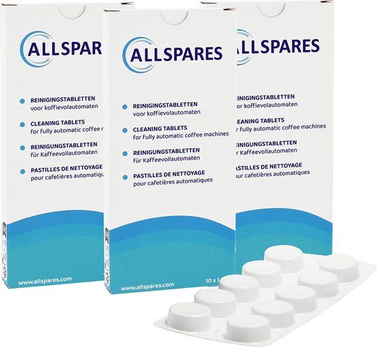 AllSpares Reinigingstabletten (30st.) voor Bosch / Neff / Saeco / Siemens / 310575 / TCZ6001 / TZ60001 / CA6704