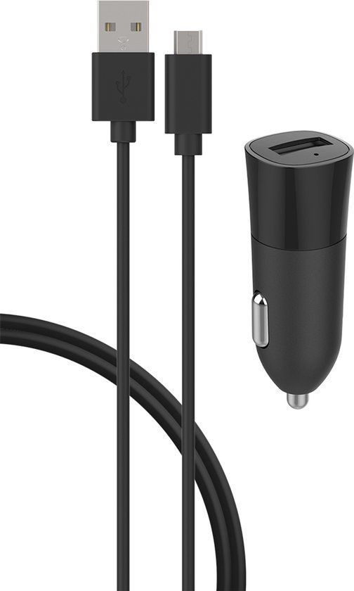 Bigben Connected CACCBLMIC2.1AB oplader voor mobiele apparatuur Smartphone Zwart Sigarettenaansteker Auto
