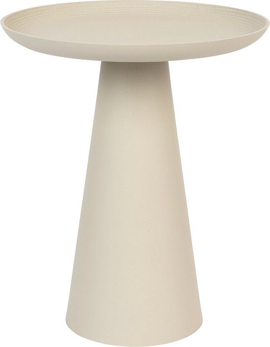 Housecraft Living Ringar - Bijzettafel - Rond - Metaal - 34.5 cm - Beige