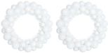 vidaXL Kerstbal Kransen 2 st Wit 33 x 33 x 7 cm Polystyreen