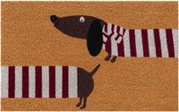 Merkloos Relaxdays Deurmat kokos - teckel - 60x40 cm - antislip