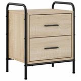 vidaXL Nachtkastje Sonoma Eiken 40 x 30 x 50 cm Bewerkt hout
