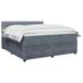 vidaXL Boxspringbed met matras, donkergrijs, 160 x 200 cm, fluweel