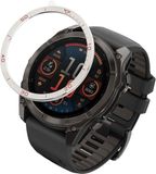 kwmobile Beschermende Ring zilver / rood geschikt voor Garmin Fenix 8 47mm