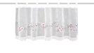 HOME WOHNIDEEN Caféhaus Elly, 100% polyester, semi-transparant, bloemenrank, 45 x 120 cm, kleur: rozegroen