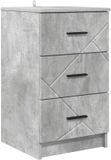 vidaXL Nachtkastje Betongrijs 38 x 38 x 66 cm bewerkt hout