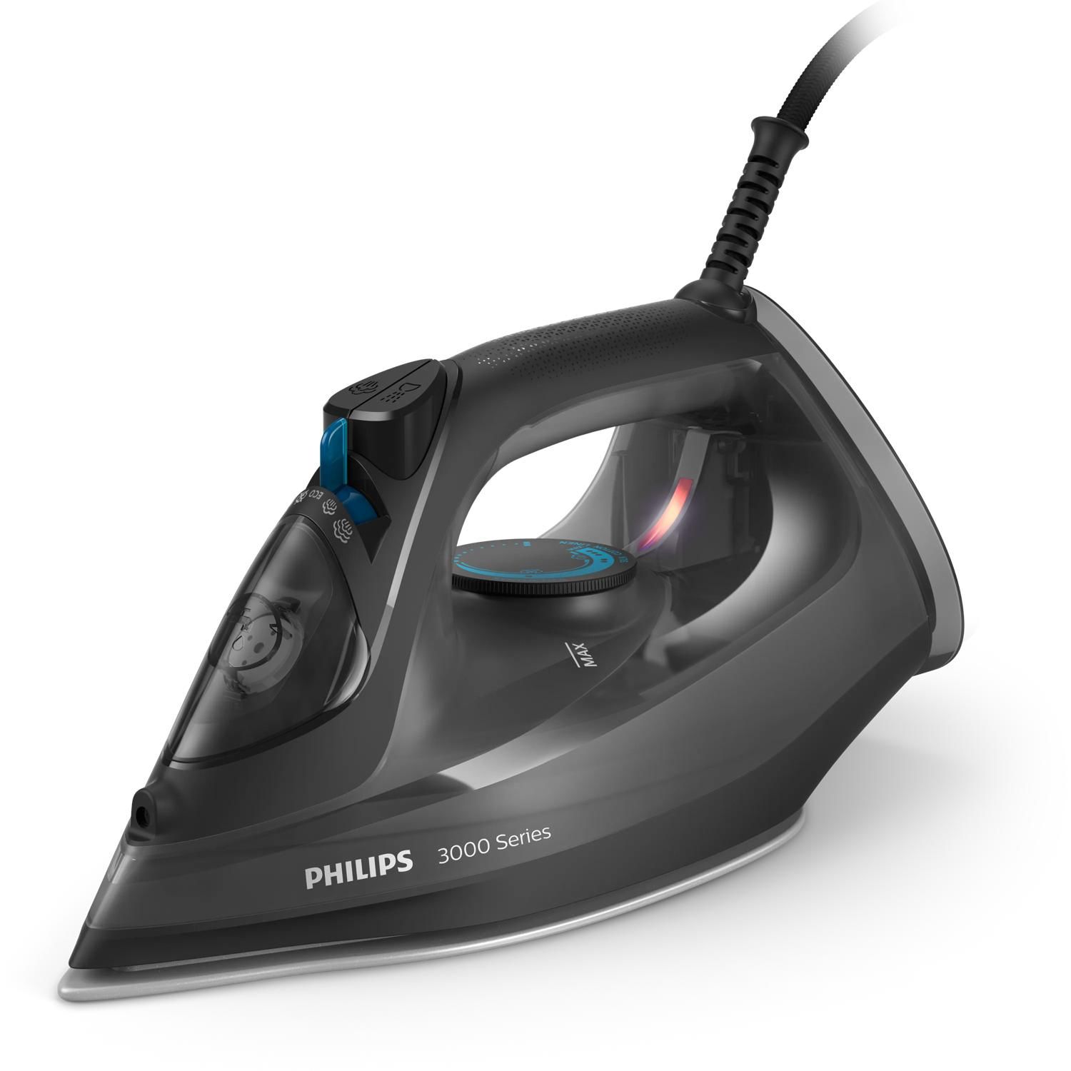 Philips 3000 Series DST3041/80 Steam Iron - Ceramic Soleplate, 2600W, Black