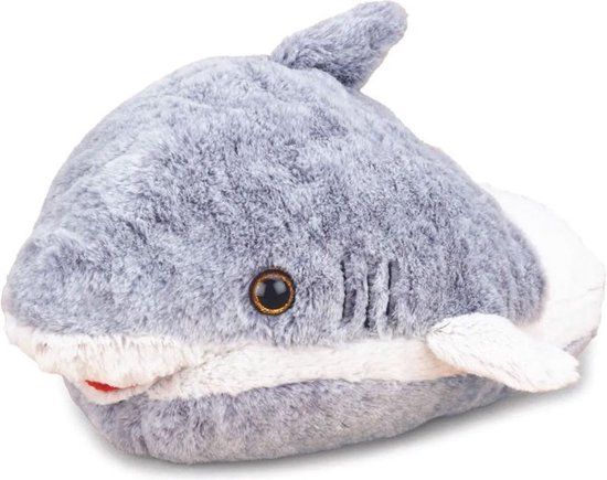 4KidsOnly Noxxiez Voetenwarmer Haai Junior 35 X 25 Cm Pluche Grijs