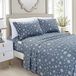 Elegant Comfort 6-delige beddengoedset - zachte hotelkwaliteit 1500 microvezel dekbedovertrekset - zacht, kreuk- en kleurvast (California kingsize, sneeuwvlok grijs)