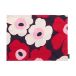 Marimekko Set de dessous de plat Pieni Unikko en acrylique Prune-canneberge-blanc cassé-rose