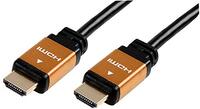 Pro Signal PSG04105 HDMI-kabel met Ethernet, mannelijk naar mannelijk, oranje metalen koppen, 3m lengte, zwart