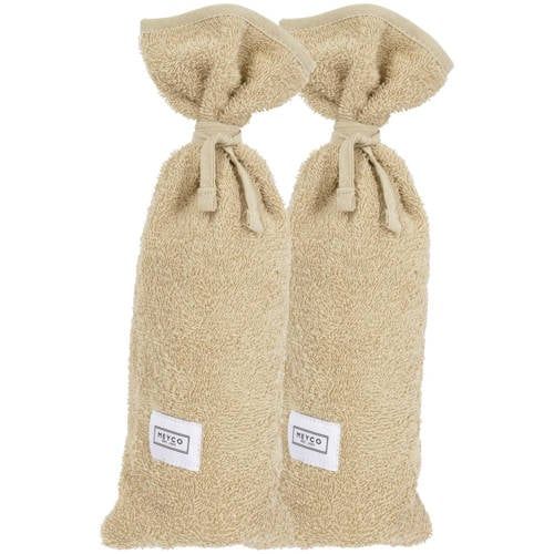 Meyco Kruikenzak Basic Badstof - Set van 2 - Sand