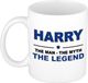 Bellatio Decorations naam cadeau mok - Harry - man myth legend - koffiemok - 300 ml - collega - vaderdag