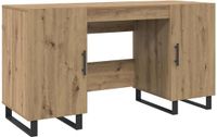 vidaXL Bureau Artisanaal Eikenkleurig Bewerkt Hout 140 x 50 x 75 cm