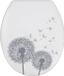 Toiletbril met antibacteriële coating en soft-close mechanisme - Wit/Grijs